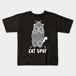 Cat Spot (white) Kids T-Shirt